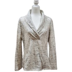Arabella and Addison grey v neck top large NWOT